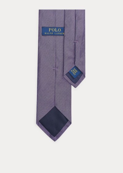 Corbatas Polo Ralph Lauren Hombre Morados / Blancos - Pin Dot Silk Narrow - TIKYC5394